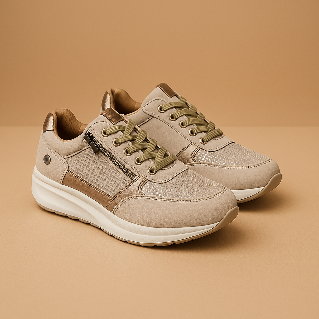 Women’s Zip-Up Mesh Sneakers