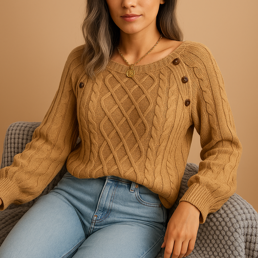 Women’s Long-Sleeve Knit Sweater