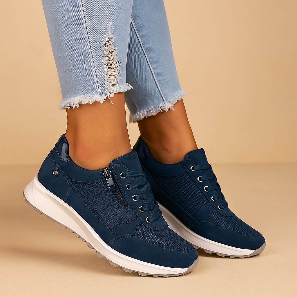 Women’s Zip-Up Mesh Sneakers