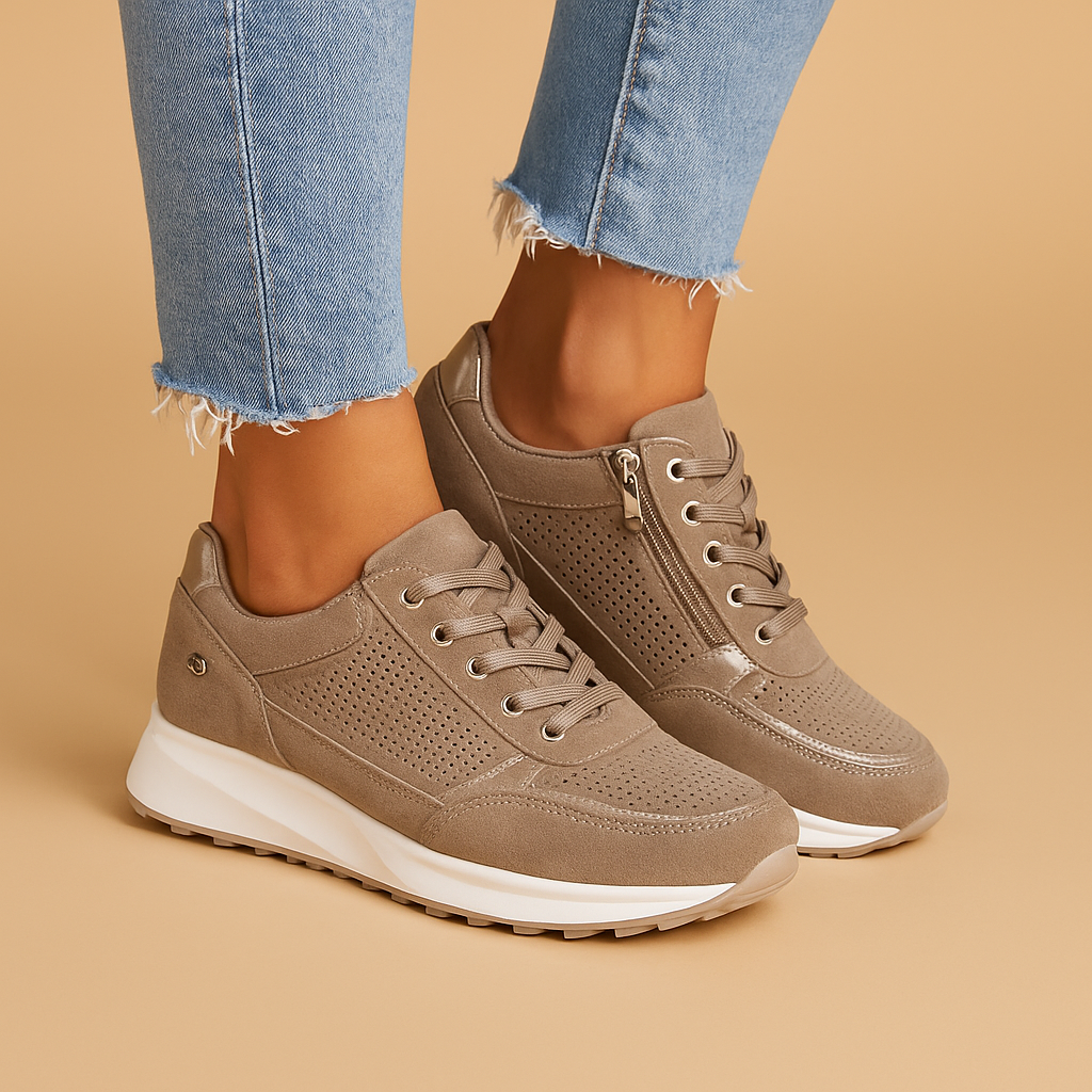 Women’s Zip-Up Mesh Sneakers